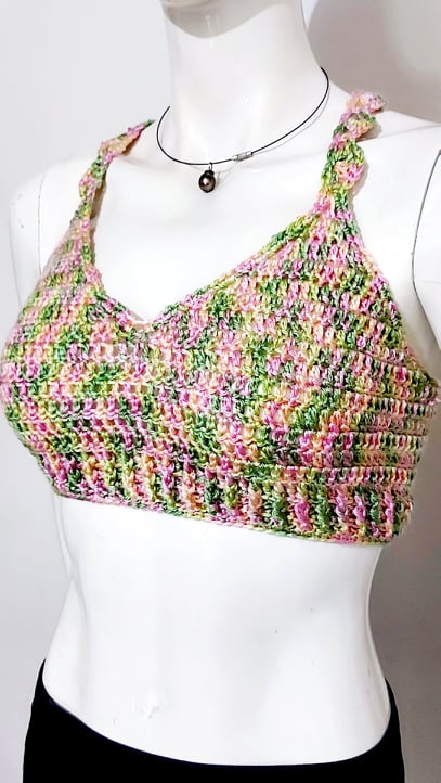 Bermudan Haze Crop Top Crochet