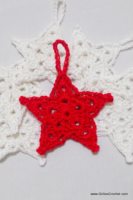 Free crochet pattern : Christmas Tree Star Ornament