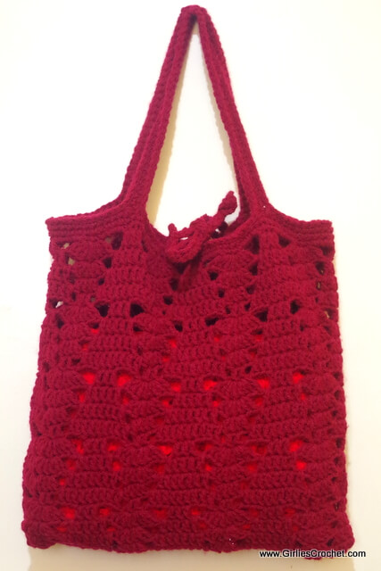 free crochet pattern, crochet christmas bag, easy,