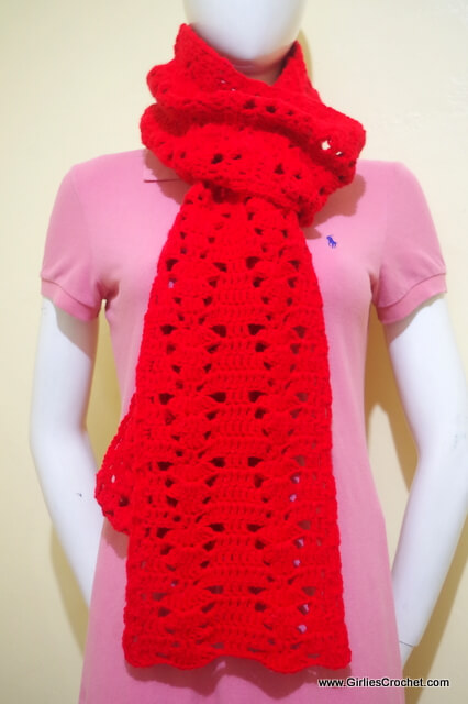 crochet super scarf, free crochet pattern, easy
