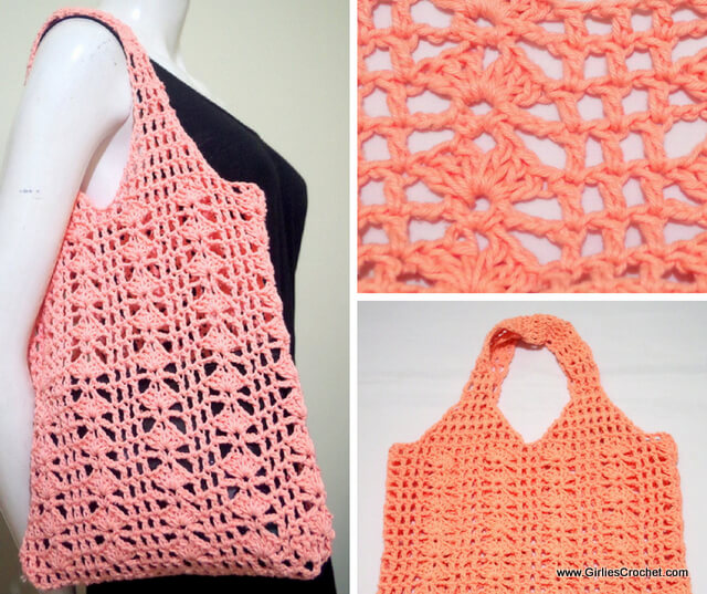 free crochet pattern ; Eunice Summer Bag