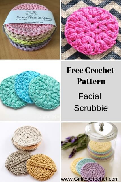 free crochet pattern facial scrubbie