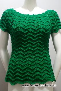 free crochet pattern, easy, top, pattern for beginners, chevron design