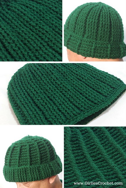 Free Crochet Pattern, Jojo Reversible Beanie, hat for men