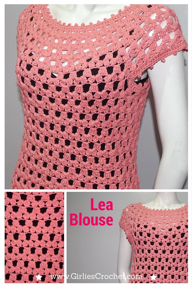 lea blouse, free crochet pattern, easy, crochet top, pattern for beginners, jacket, vest