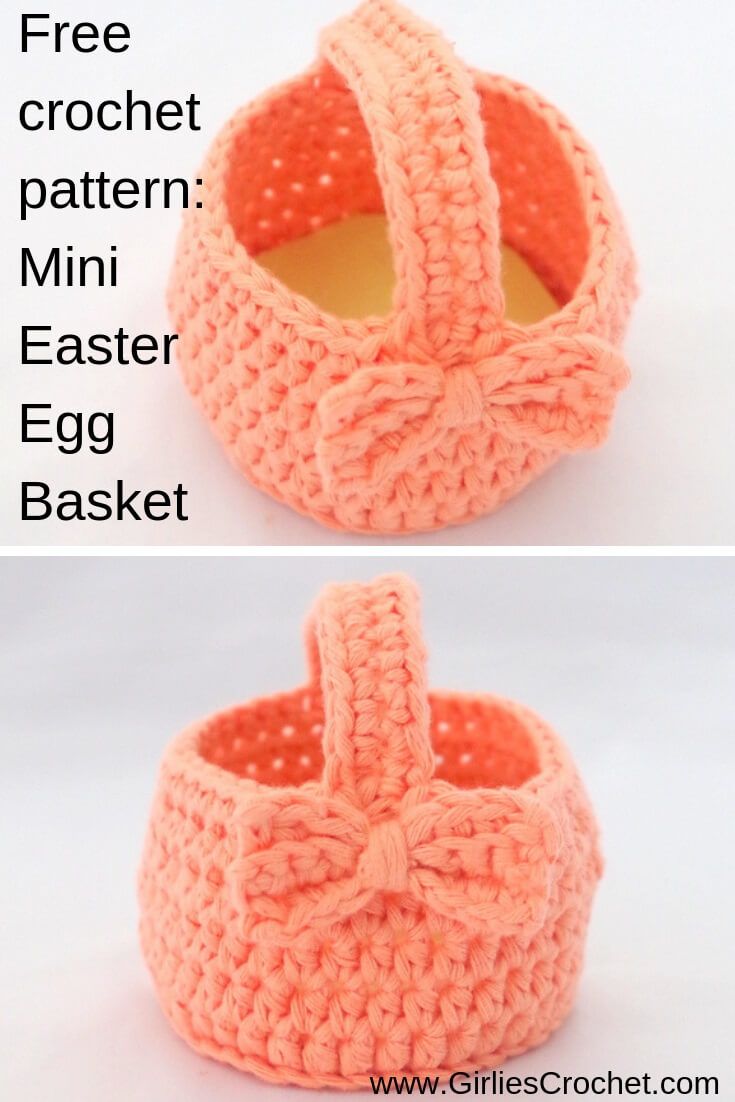 Free crochet pattern - Mini Easter Egg Basket