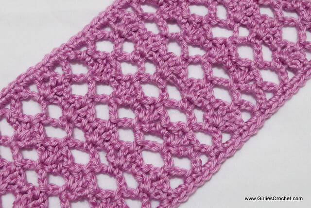 free crochet stitch tutorial, shell st and chain 5 combinations