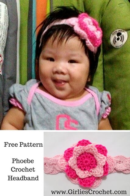 phoebe free crochet headband pattern