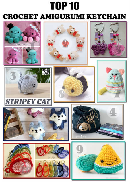 Free crochet patterns : Top 10 Amigurumi Keychains
