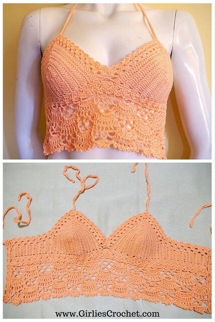 bea crop top, free crochet pattern, photo tutorial, easy, thread, summer, beach