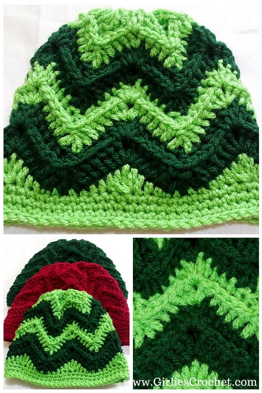 george chevron beanie, free crochet pattern, beanie for kids, beanie for men