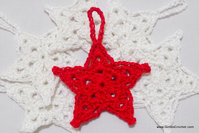Free crochet pattern : Christmas Tree Star Ornament
