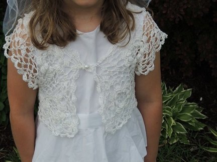 Communion Dress with Crocheted Bolero2