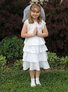 Communion Dress with Crocheted Bolero, free crochet pattern, easy, thread crochet, pattern for beginners