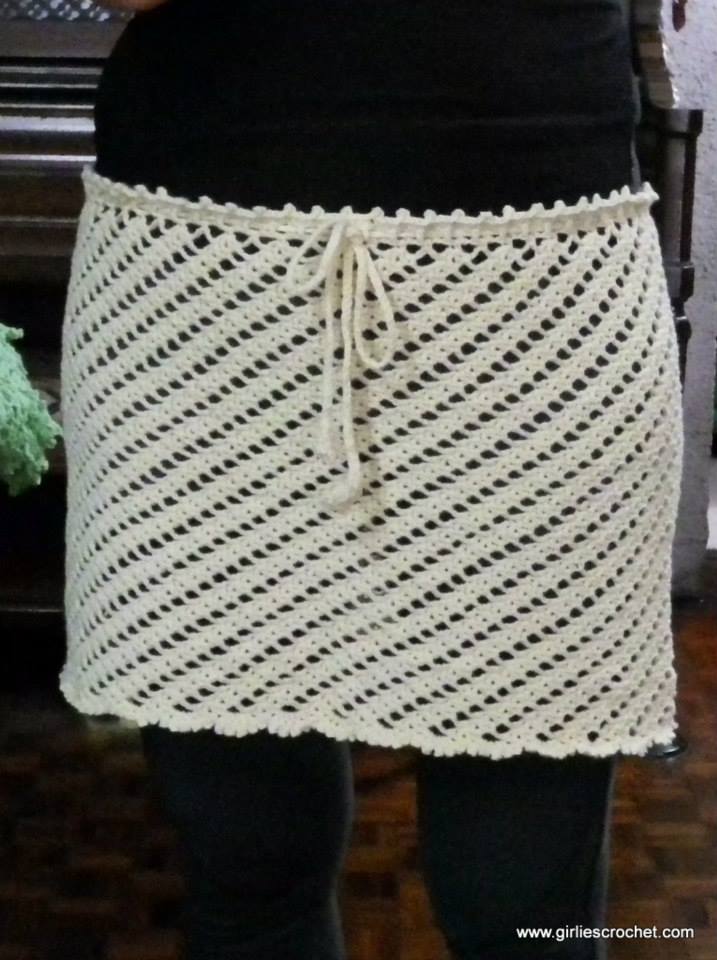 cover-up skirt, free crochet pattern, easy, thread