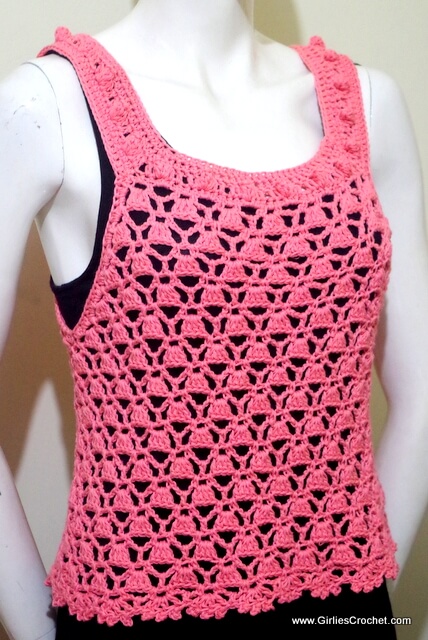 free crochet pattern, emma summer tank top