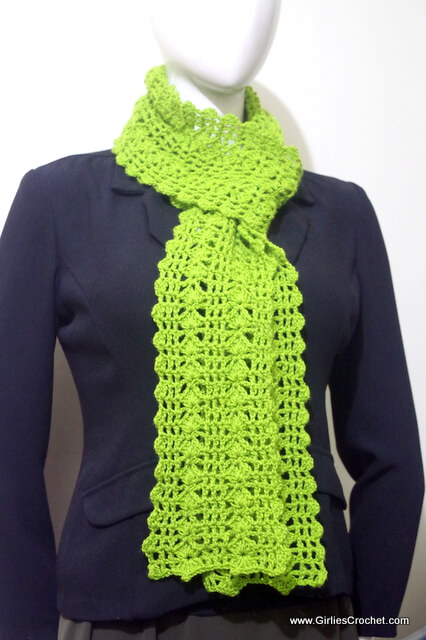 eunice scarf, free crochet pattern