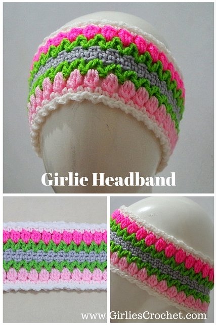 free crochet pattern, ear warmer, girlie headband, flower headband, easy, photo tutorial