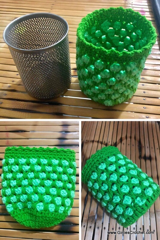 Free crochet pattern Moroccan Pen Holder