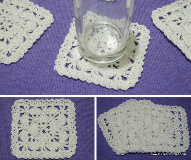 Free crochet pattern: Petunia Coaster
