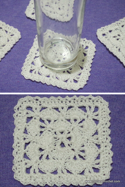 Free crochet pattern: Petunia Coaster